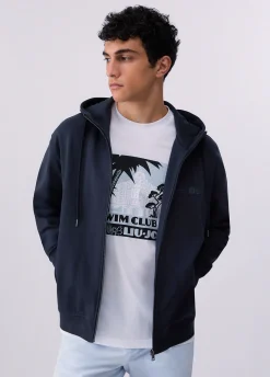 Felpa con zip e cappuccio