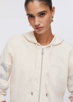 Felpa con zip e cappuccio