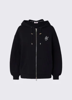 Felpa con zip e cappuccio