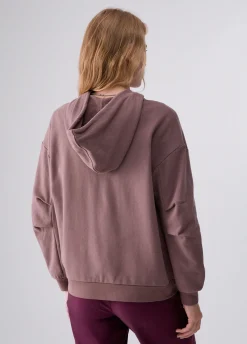 Felpa con zip e cappuccio