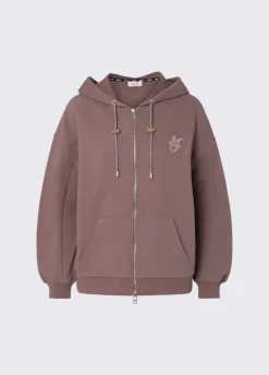 Felpa con zip e cappuccio