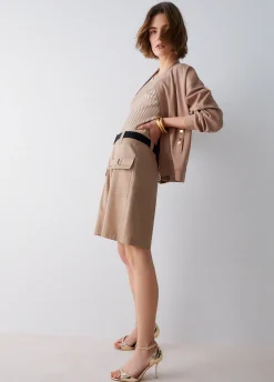 Felpa con zip e dettagli chain
