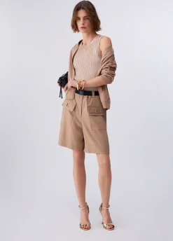 Felpa con zip e dettagli chain