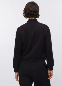 Felpa con zip e dettagli chain