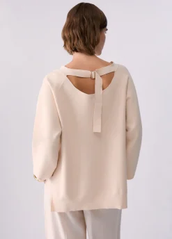 Felpa in maglia con cut-out