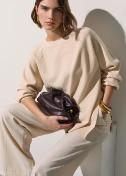 Felpa in maglia con cut-out