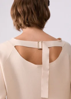 Felpa in maglia con cut-out