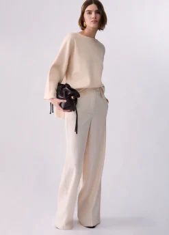 Felpa in maglia con cut-out