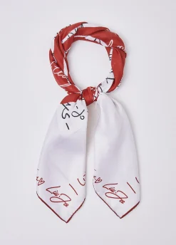 Foulard con stampa cuore