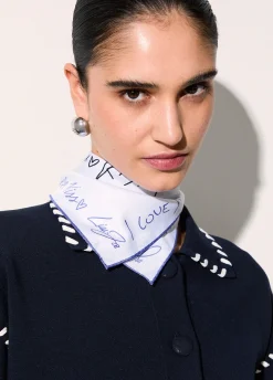 Foulard con stampa cuore