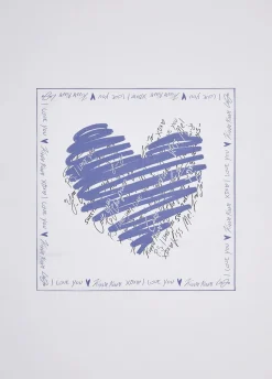 Foulard con stampa cuore