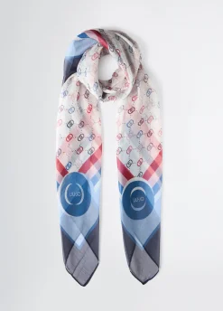 Foulard con stampa logo