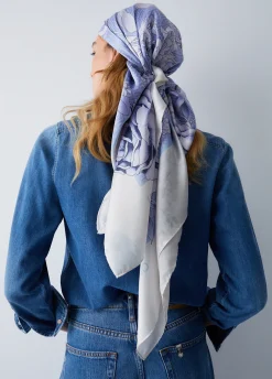 Foulard grande a fiori