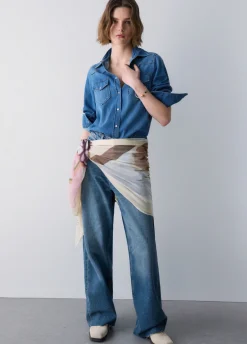Foulard grande colorblock