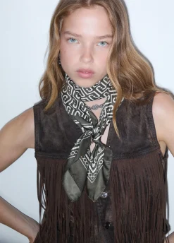 Foulard grande con logo monogram