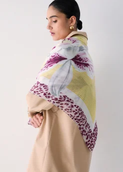 Foulard grande con orchidea