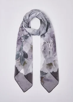 Foulard grande con peonie