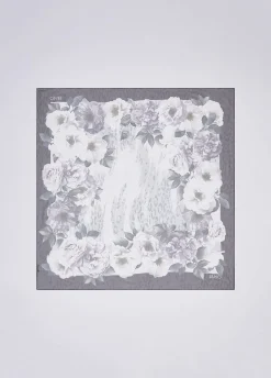 Foulard grande con peonie