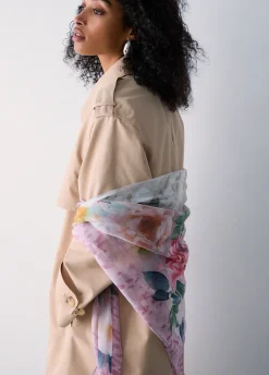 Foulard grande con peonie