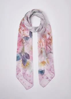 Foulard grande con peonie