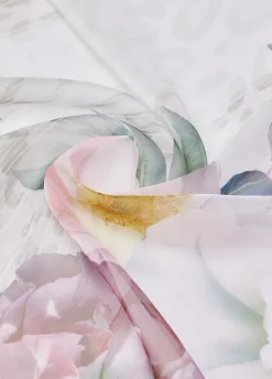 Foulard grande con peonie