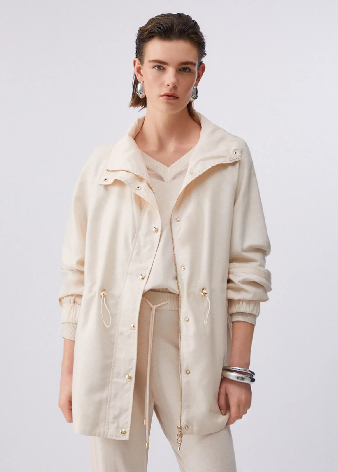 Giacca antivento con coulisse