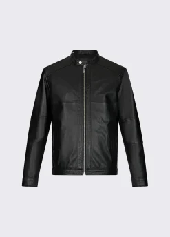 Giacca biker in pelle
