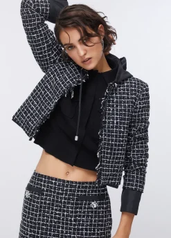 Giacca boxy in bouclé