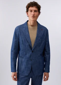 Giacca in denim chambray