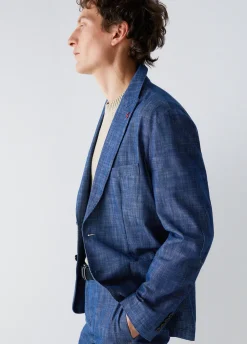 Giacca in denim chambray