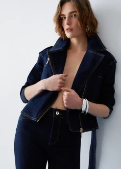 Giacca in denim con cintura