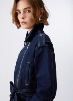 Giacca in denim con cintura