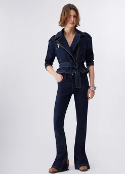 Giacca in denim con cintura