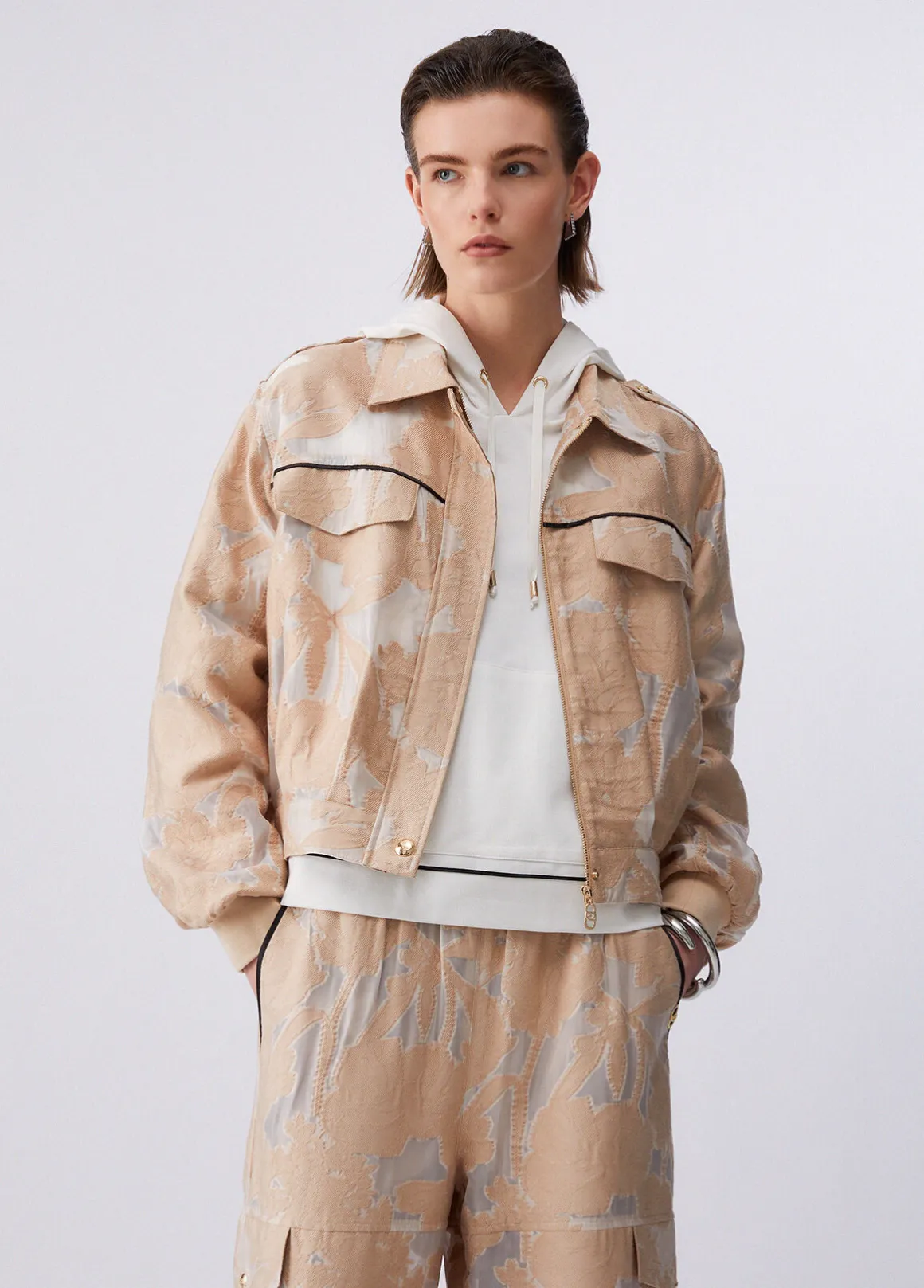 Giacca in organza jacquard