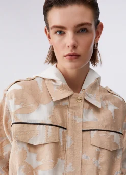 Giacca in organza jacquard