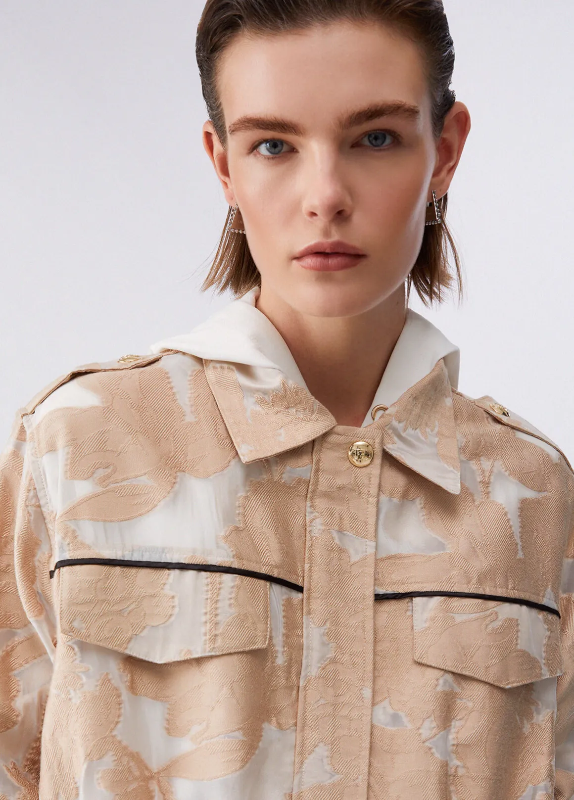 Giacca in organza jacquard