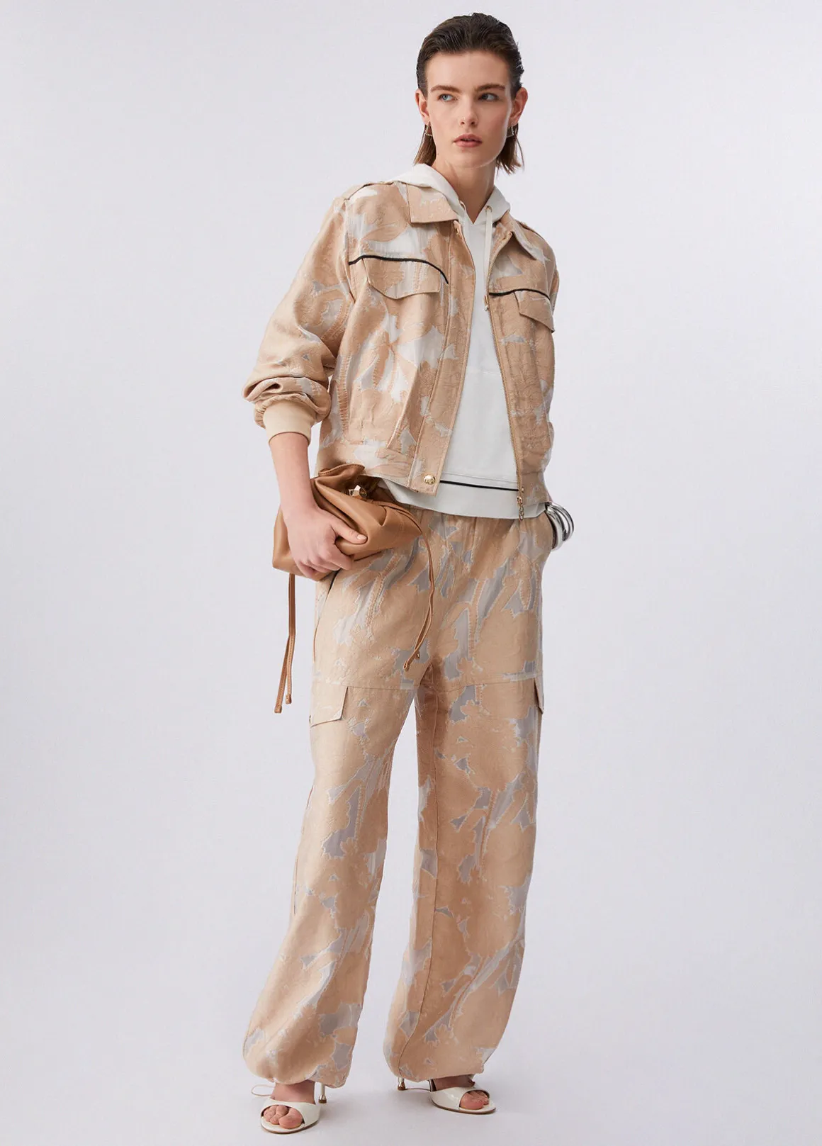 Giacca in organza jacquard