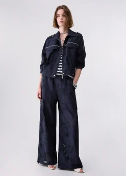 Giacca in organza jacquard