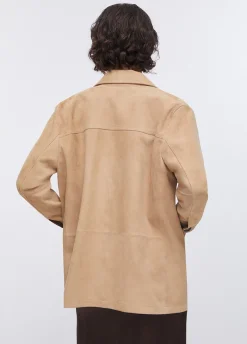 Giacca in pelle scamosciata