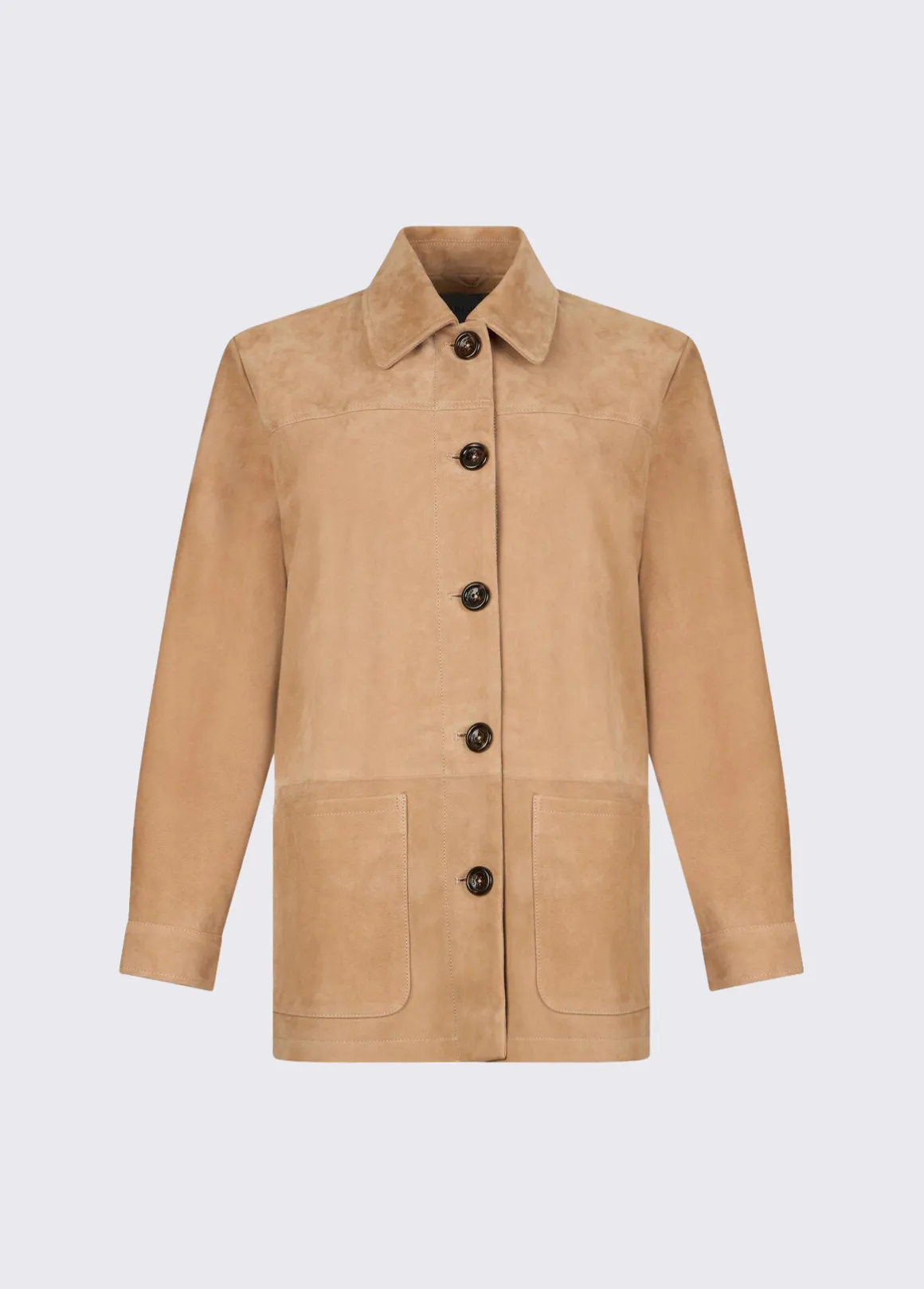 Giacca in pelle scamosciata