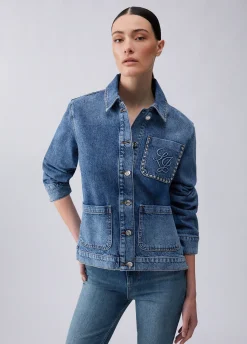 Giacca overshirt in denim