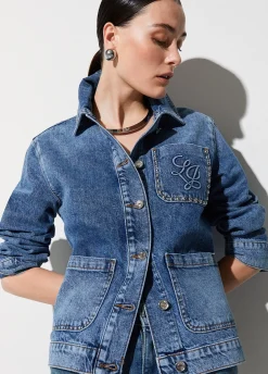 Giacca overshirt in denim