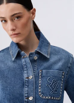 Giacca overshirt in denim