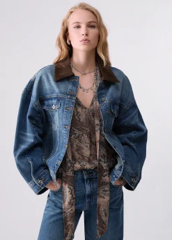 Giacca oversize in denim
