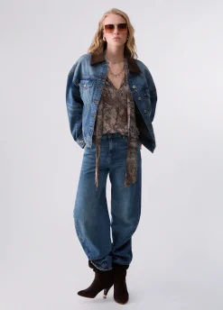 Giacca oversize in denim