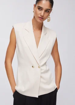 Gilet con spalline imbottite