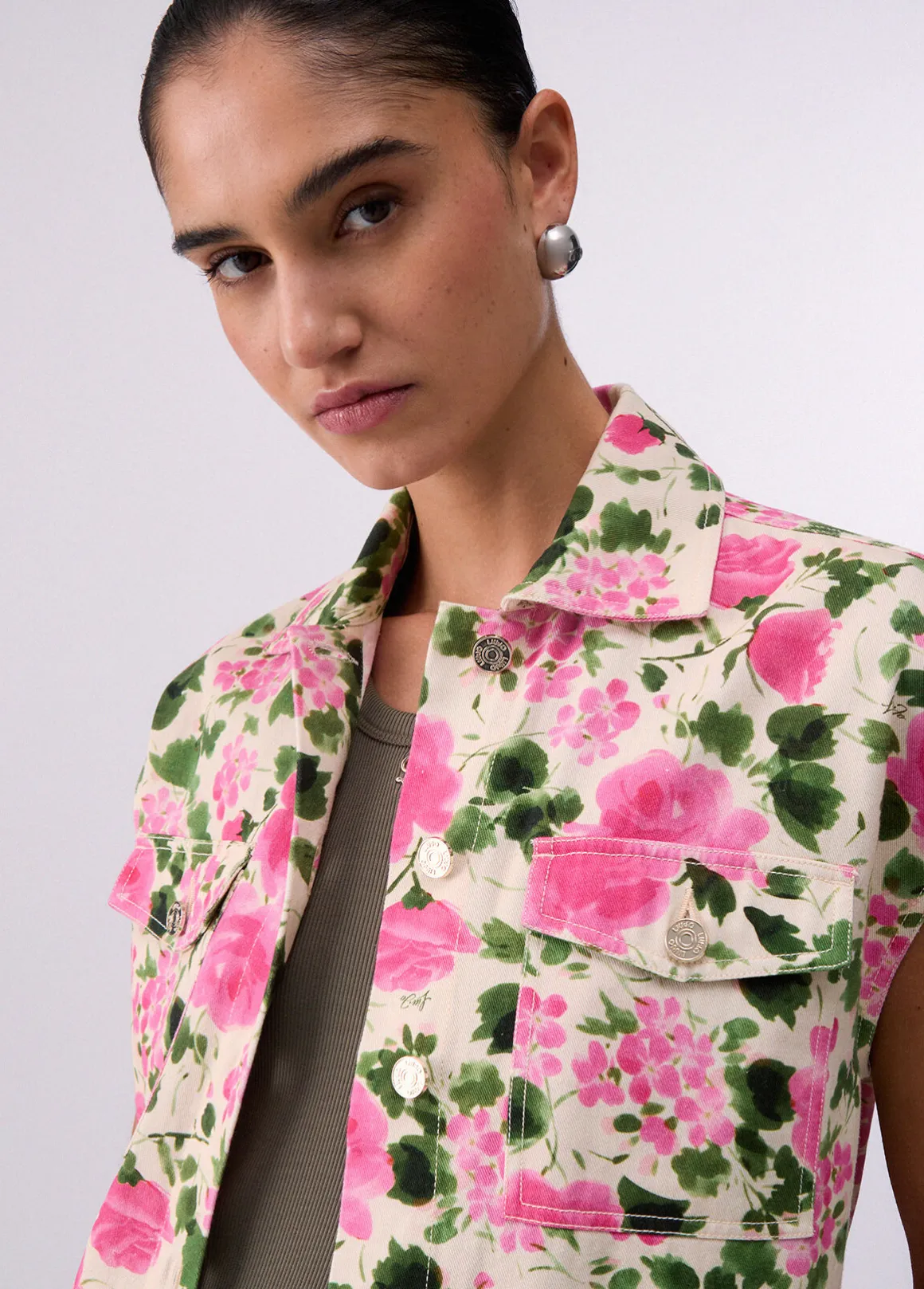 Gilet con stampa