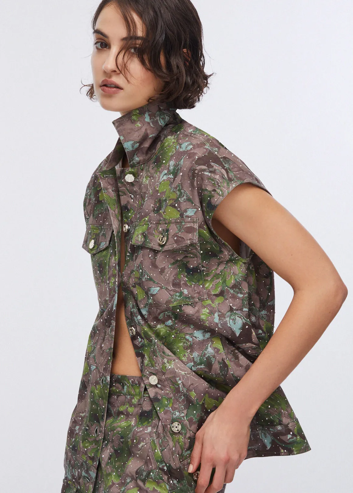 Gilet con stampa