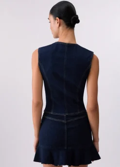 Gilet in denim slim fit