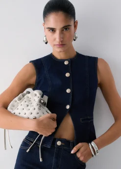 Gilet in denim slim fit